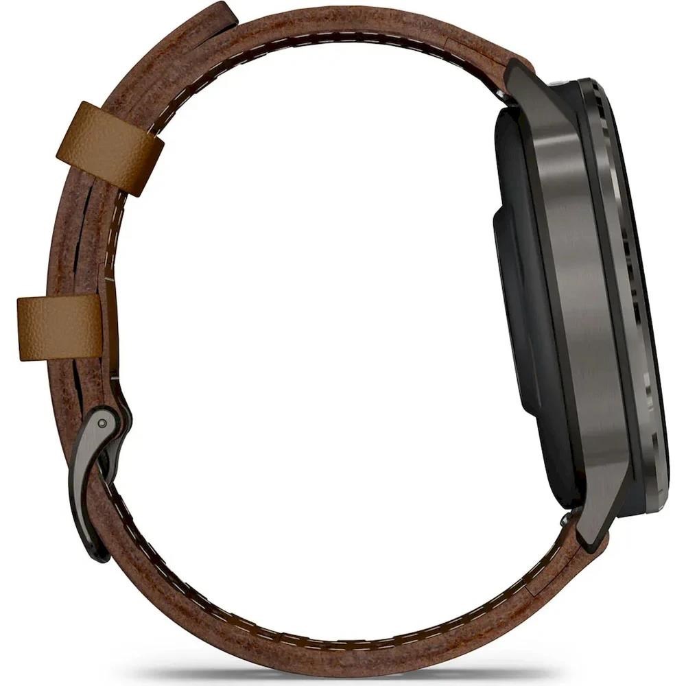 Garmin Venu 4 (45 mm) Slate /  Černý silikonový řemínek a Hnědý kožený řemínek,  EU2 