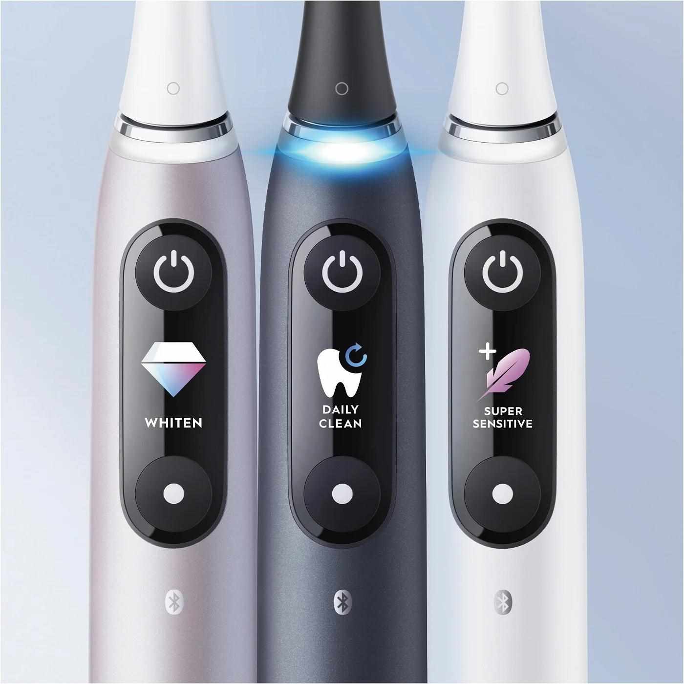 Oral-B iO Series 9 Black Onyx elektrický zubní kartáček,  magnetický,  senzor tlaku,  7 režimů,  OLED displej,  AI,  černý3 