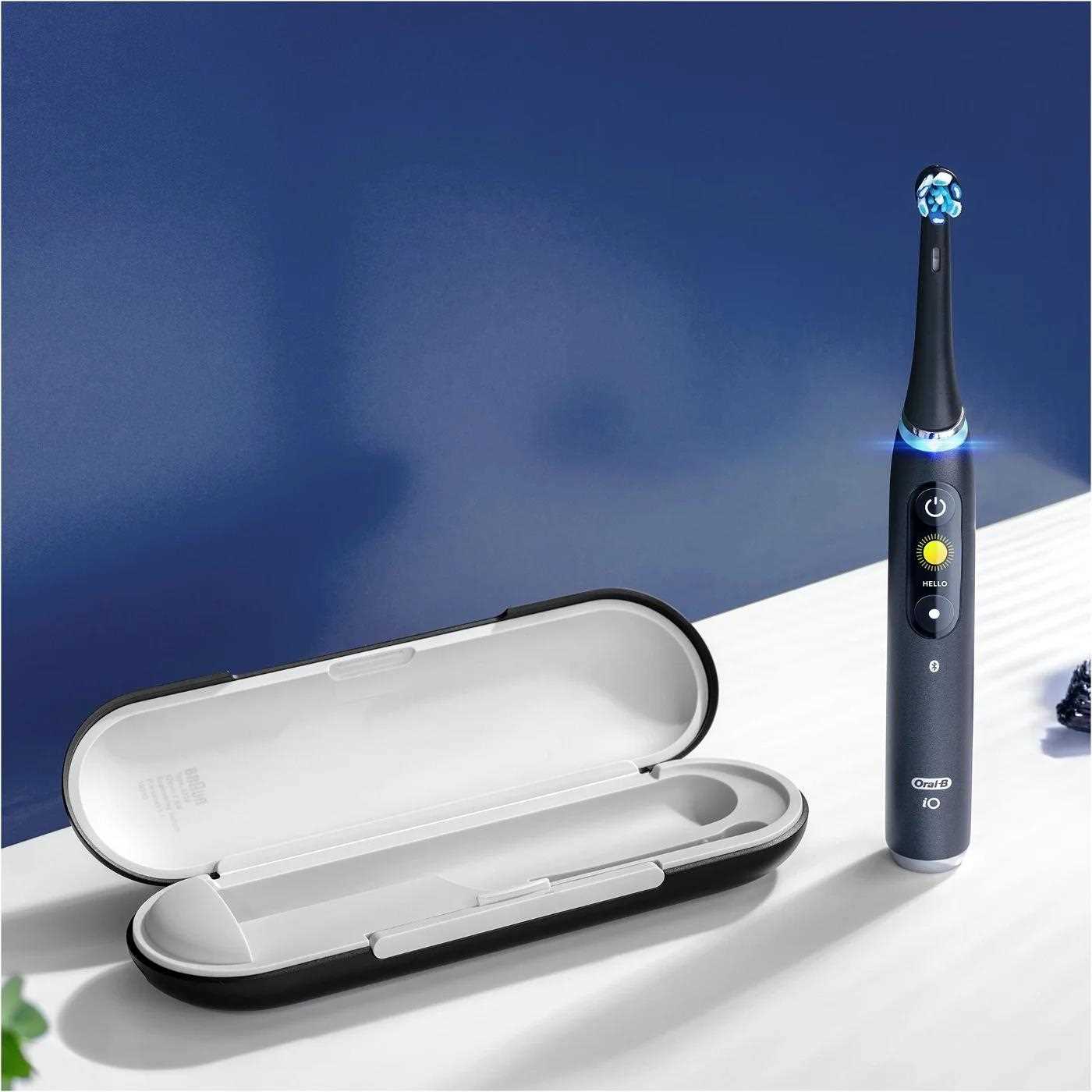 Oral-B iO Series 9 Black Onyx elektrický zubní kartáček,  magnetický,  senzor tlaku,  7 režimů,  OLED displej,  AI,  černý5 