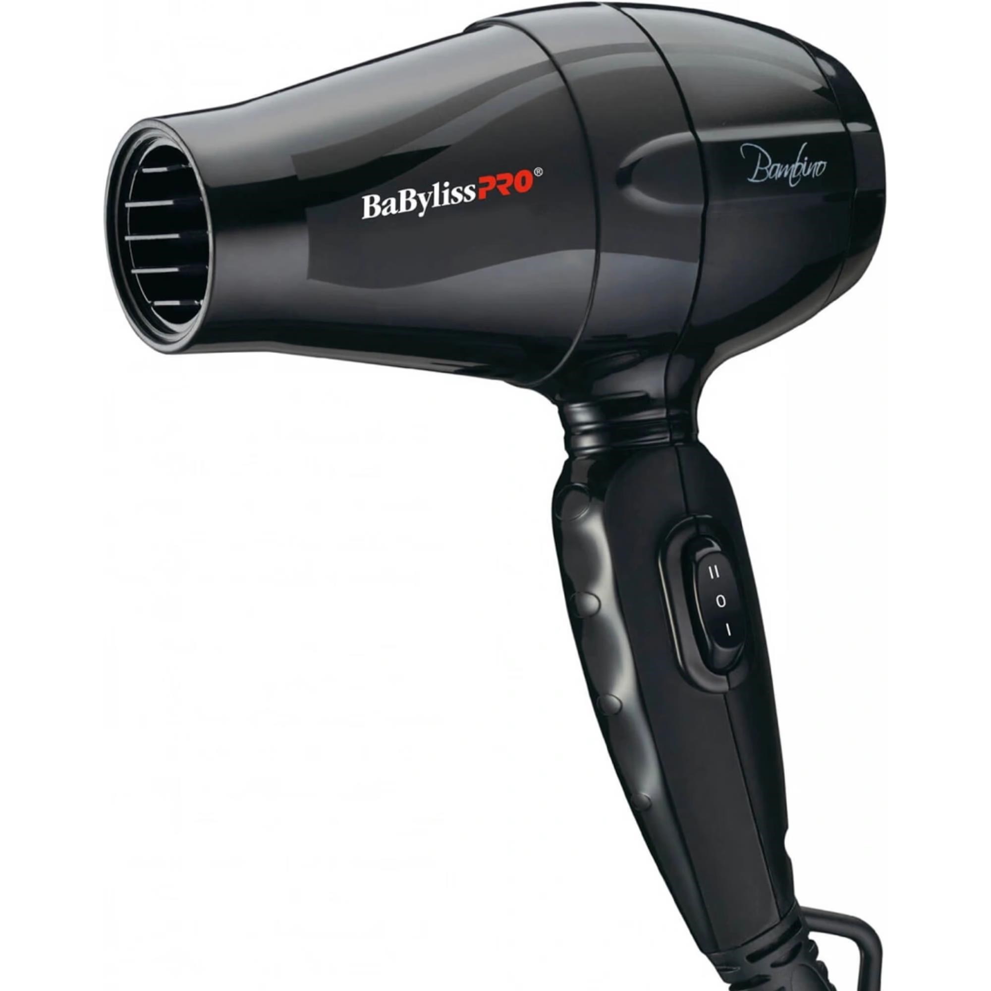 BaByliss PRO BAB5510E mini fén,  1200 W,  duální napětí,  difuzér,  koncentrátor,  černý0 
