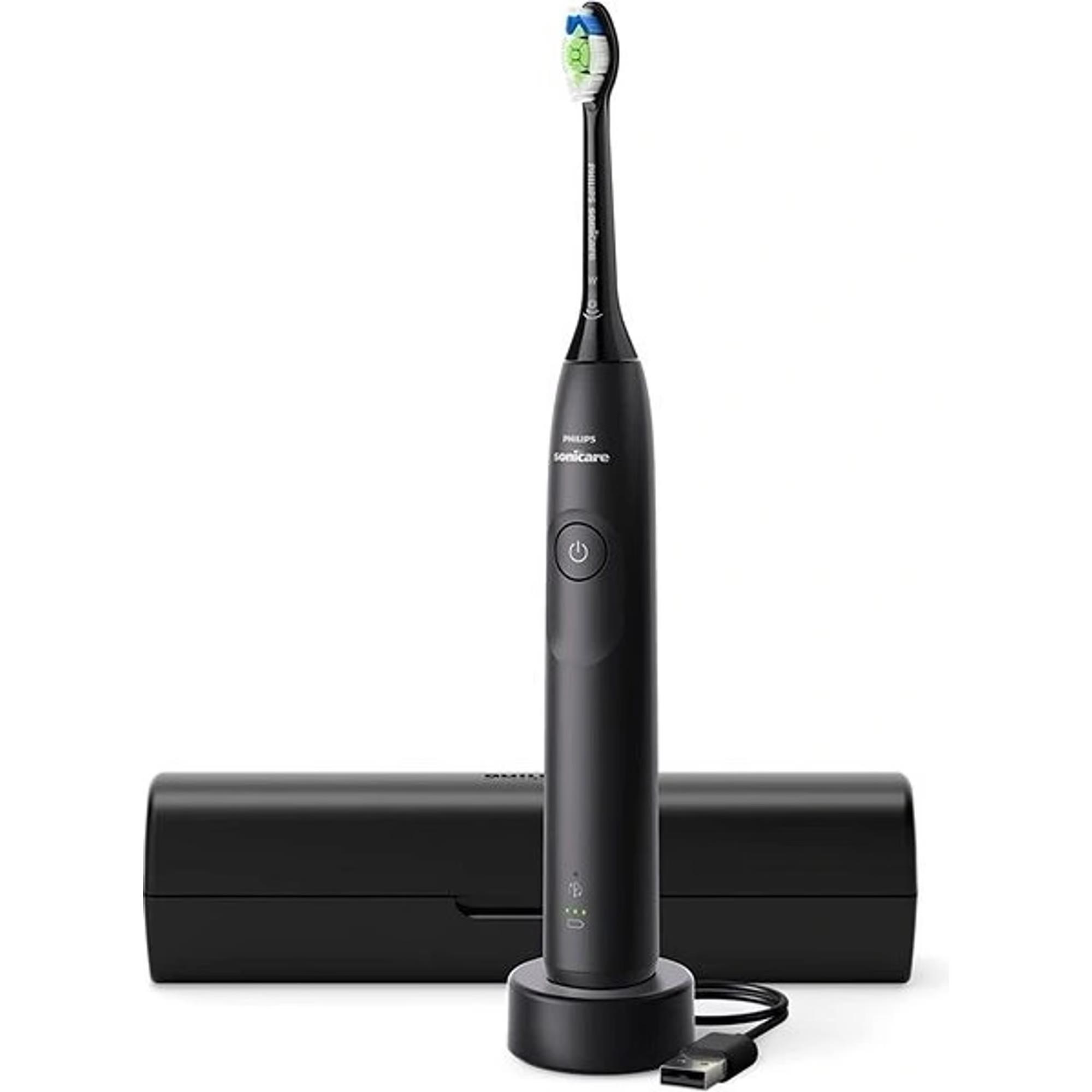 Philips Sonicare 5300 HX7101/ 02 sonický zubní kartáček černý,  tlakový senzor,  BrushSync,  cestovní pouzdro0 