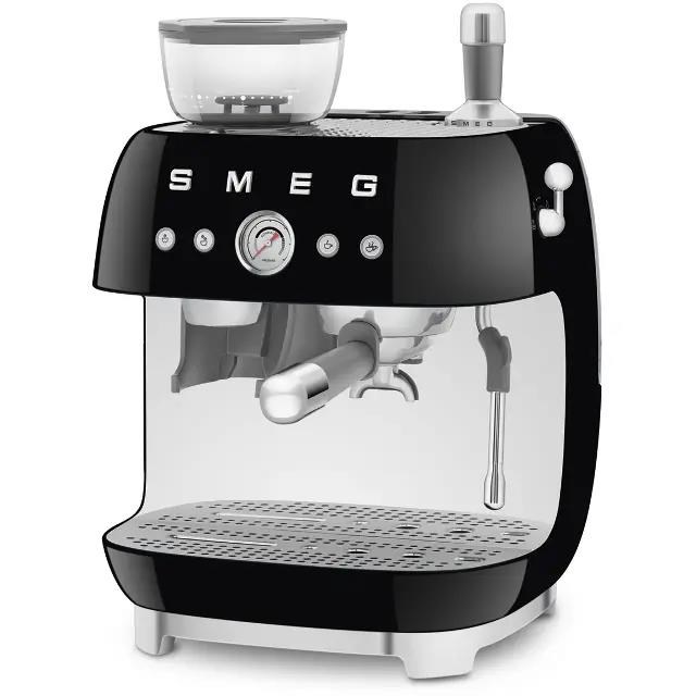 Smeg EGF03BLEU Retro Style pákový kávovar,  černý,  integrovaný mlýnek,  20 bar,  2, 4 l,  1650 W3 
