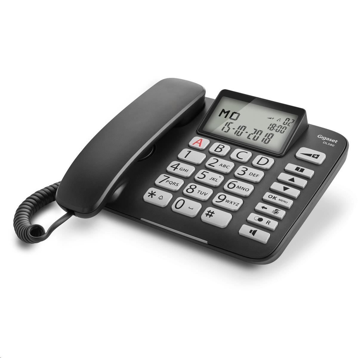 BAZAR - Gigaset DL580 černý - Poškozený obal (Komplet)5 