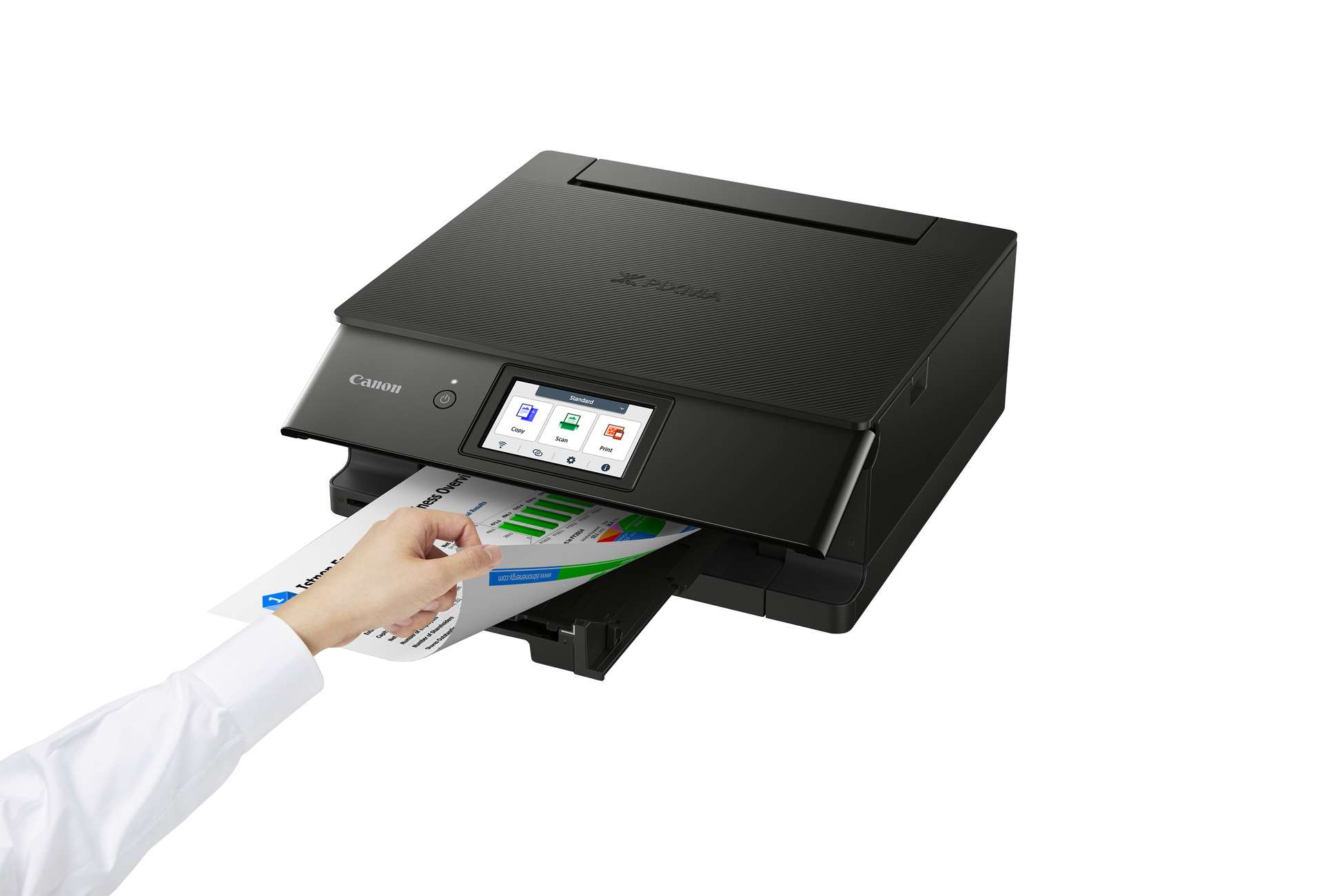 BAZAR - Canon PIXMA Tiskárna TS8750 Černá MF(tisk, kopírka, sken, cloud) A4,  15obr./ min.,  LCD,  USB,  Wi-Fi - Poškozený obal2 
