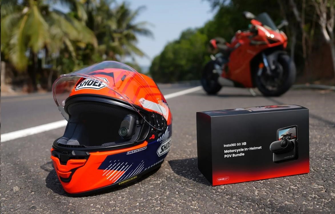Insta360 GO 3S 128 GB Motorcycle In-Helmet POV Bundle3 
