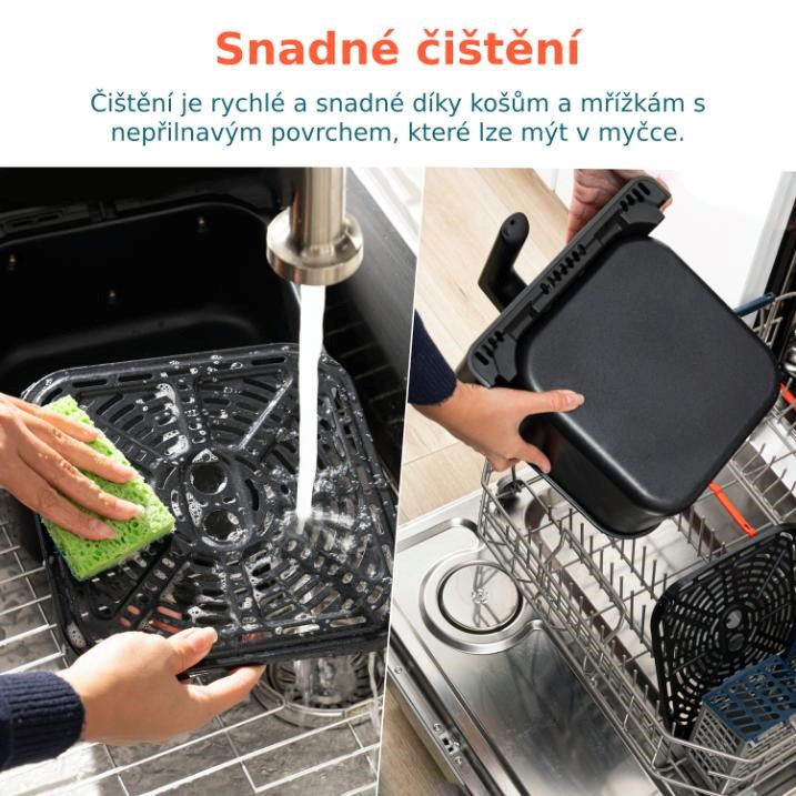 Cosori Dual Blaze 6.4L SMART horkovzdušná  fritéza + 5x špíz a gril. rošt,  černá4 