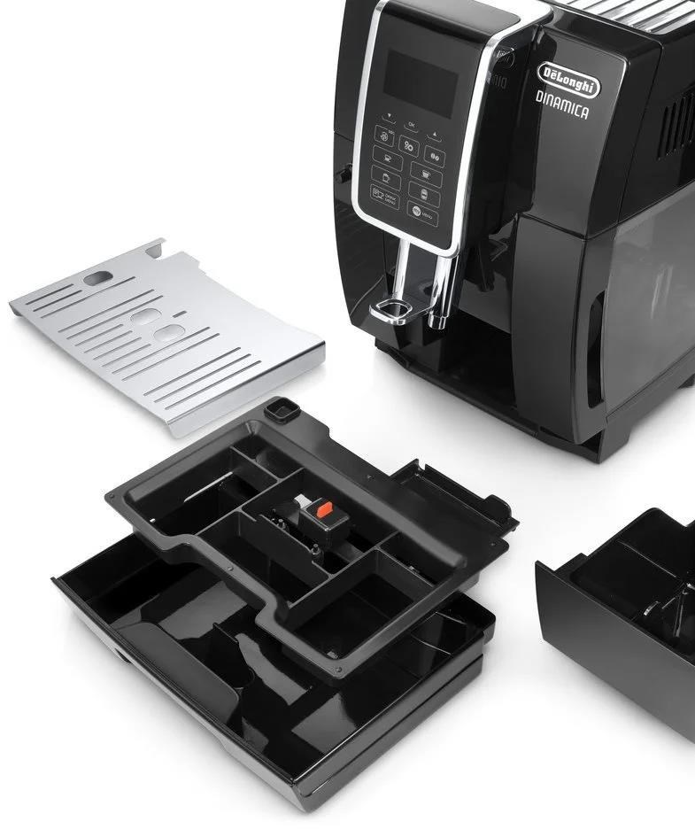 DeLonghi Dinamica ECAM 350.55.B automatický kávovar,  15 bar,  vestavěný mlýnek,  mléčný systém,  zásobník na mletou kávu5 