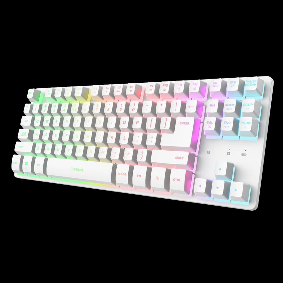 Trust GXT831 Thado TKL/ Bezdrôtové USB/ US/ Biela
