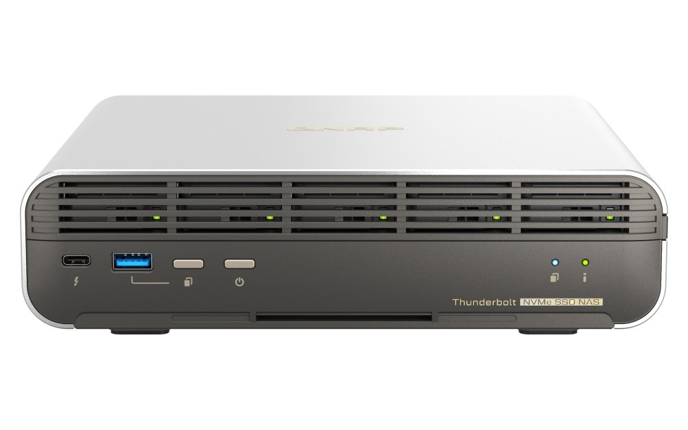 QNAP TBS-h574TX-i5U-16G (10core, 16GB RAM, 5x E1.S/ M.2 slot, 1x 2, 5GbE, 1x 10GbE, 2x Thunderbolt 4)