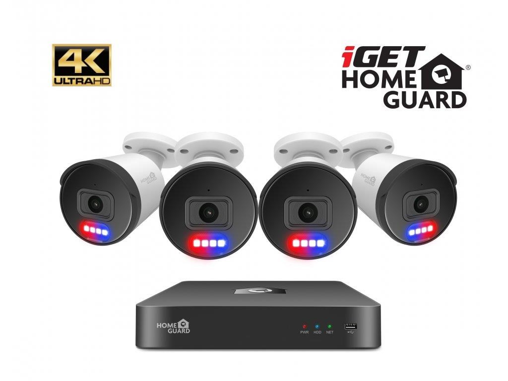 BAZAR iGET HOMEGUARD HGNVK88504 - PoE 4K UltraHD NVR CCTV 8CH + 4x kamera - poškozený obal0 
