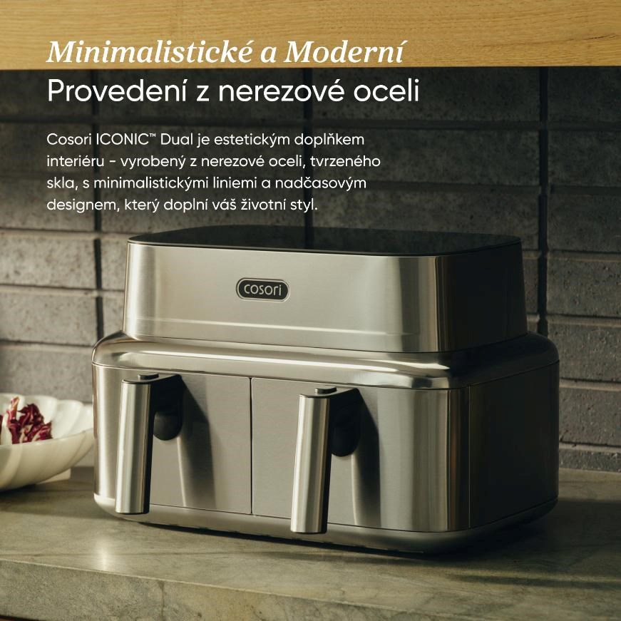 Cosori Iconic Dual 8, 6l nerez1 