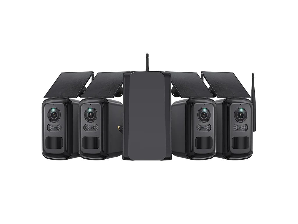 Set solárnych kamier Viking HUB S04/ 8000 mAh/ mobilné aplikácie/ outdoor