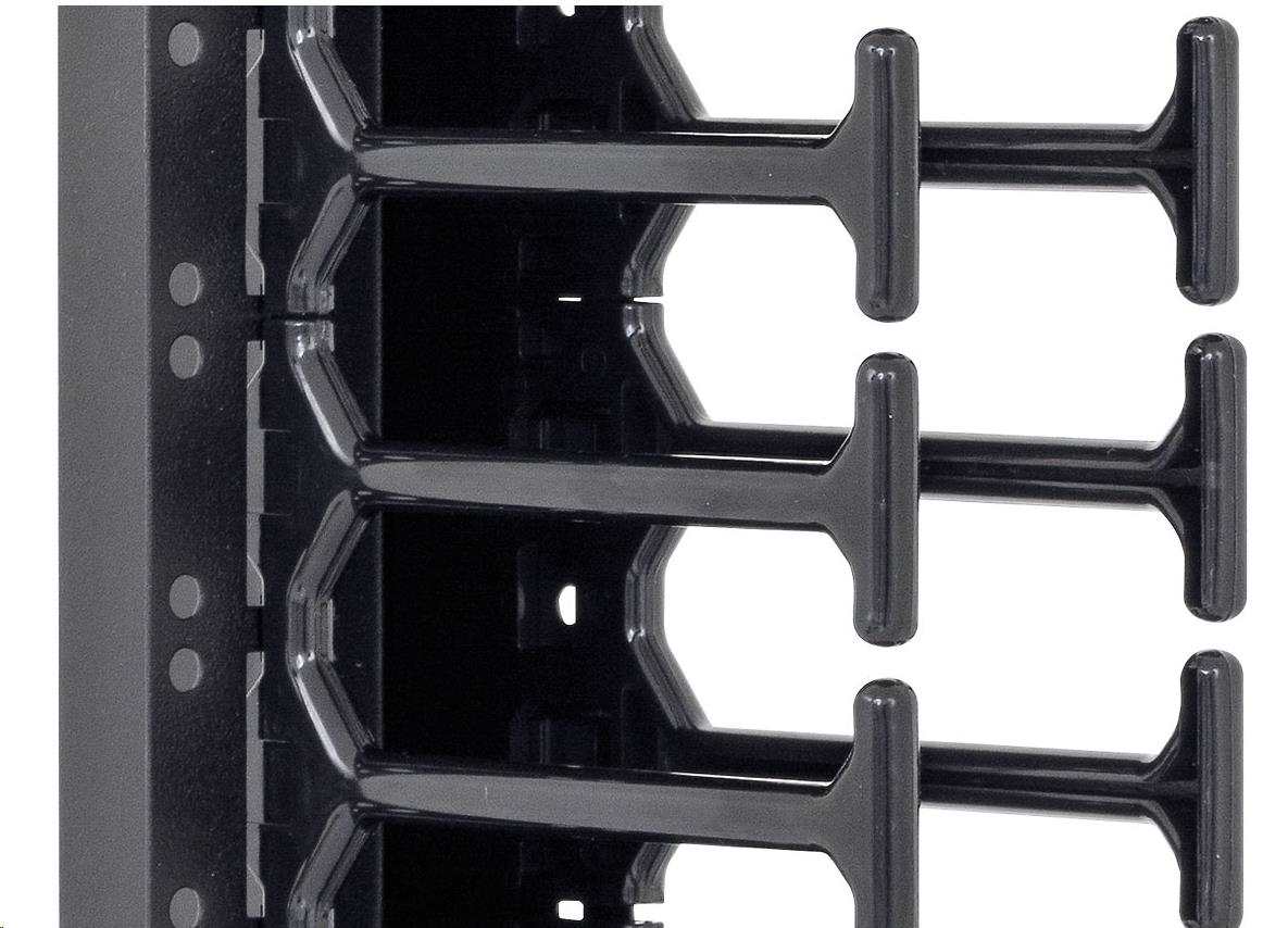TRITON vertikální vyvazovací panel 45U,  dvouřadý,  pro rozvaděče šířky 800mm z řady RMA,  RZA,  RDA,  RTA,  RYA,  černý0 