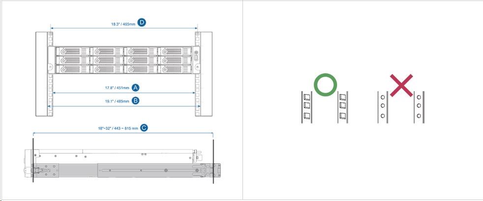 QNAP RAIL-B02 sada kolejnic,  ližiny1 