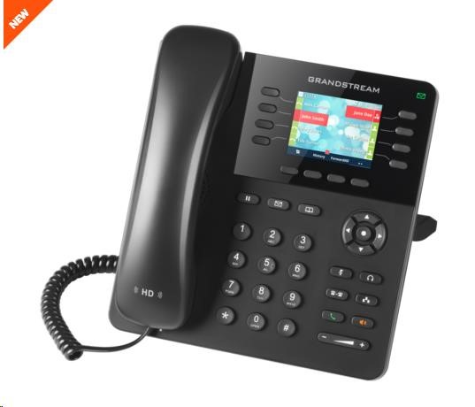 Grandstream GXP2135 [telefón VoIP - 4x účet SIP,  HD audio,  bluetooth,  podpora náhlavnej súpravy,  farebný LCD displej,  20 