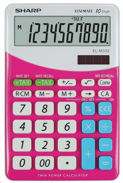 SHARP kalkulačka - EL-M332BPK - růžová0 