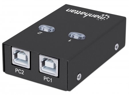 MANHATTAN USB 2.0 přepínač 2:1 (switch,  1 zařízení pro 2 PC)1 
