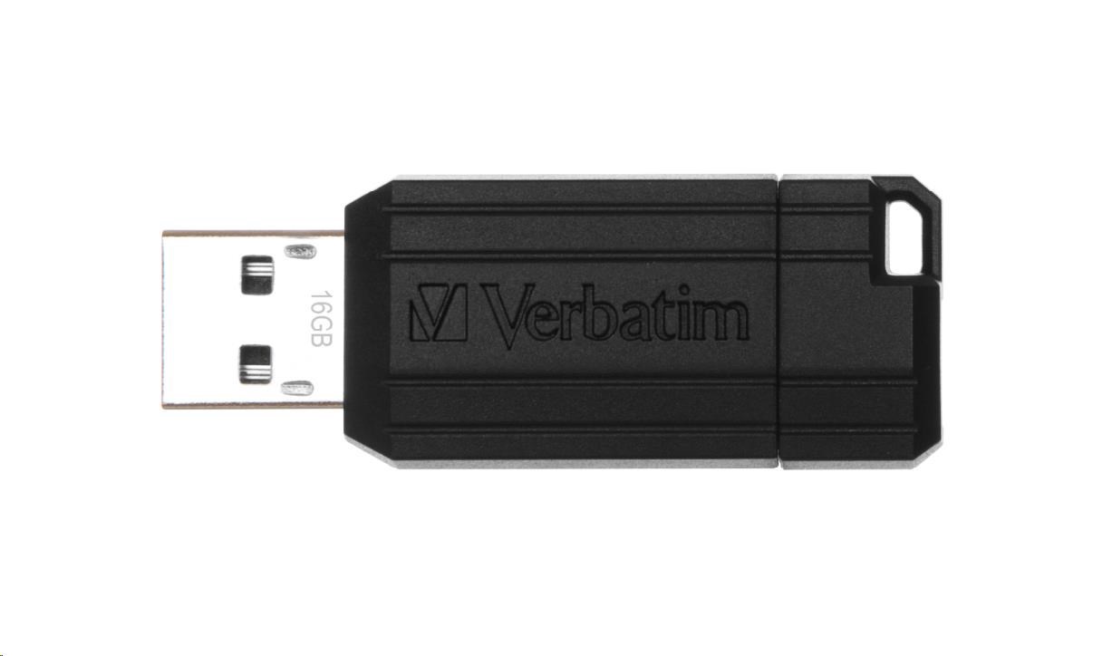 VERBATIM Flash disk 16 GB Store "n" Go PinStripe,  čierny0 