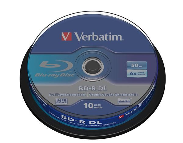 VERBATIM BD-R(10-pack)/ DualLayer/ spindle/ 6X/ 50GB0 
