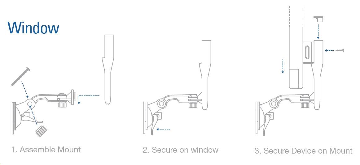 UBNT NanoStatio Mount NS-WM [držiak pre všetky typy nanostaníc na okno/ stenu]5 