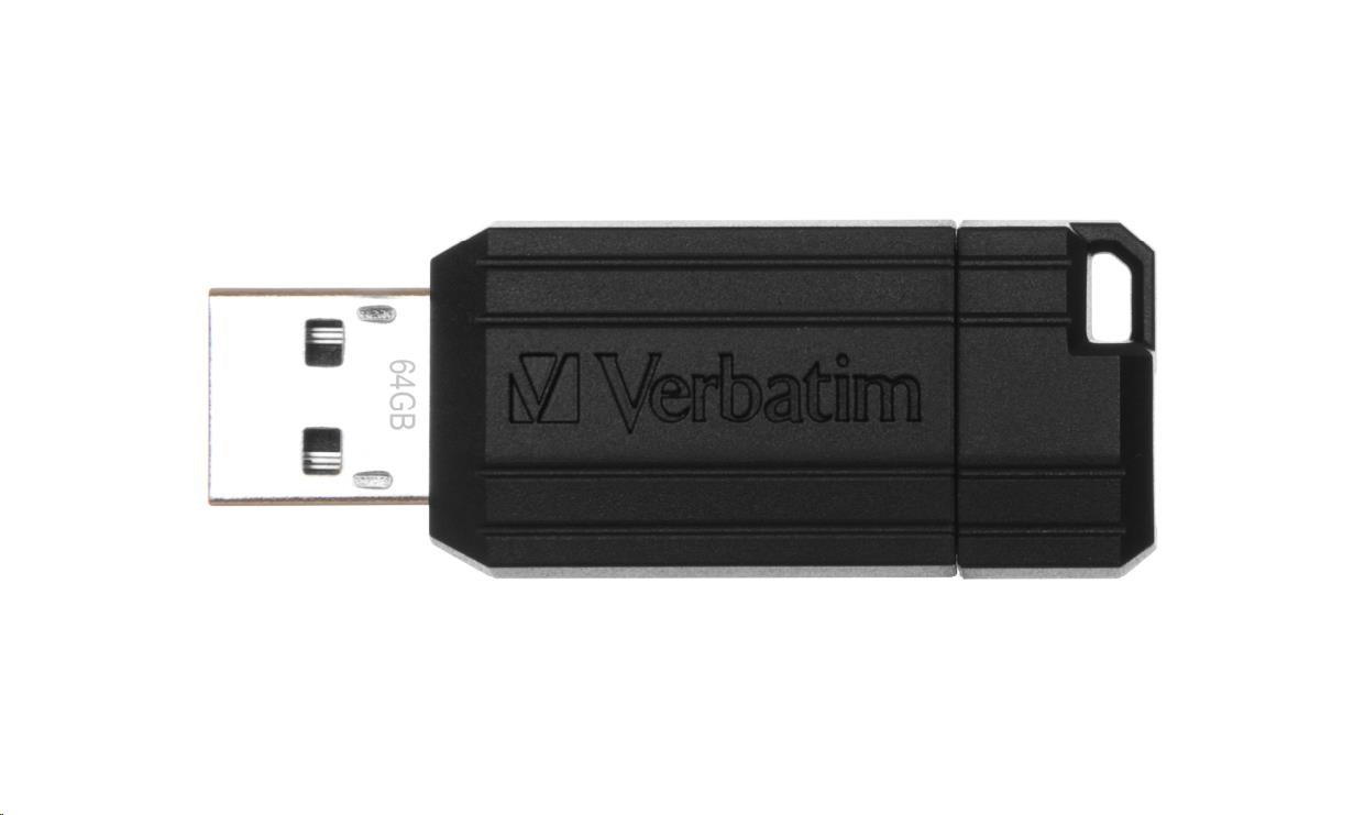 VERBATIM Flash Disk 64GB USB 2.0 Store "n" Go PinStripe,  čierna2 