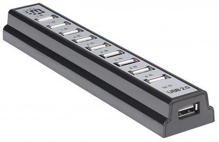 MANHATTAN Hi-Speed USB 2.0 Stolný rozbočovač,  10 portov1 