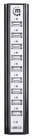 MANHATTAN Hi-Speed USB 2.0 Stolný rozbočovač,  10 portov2 