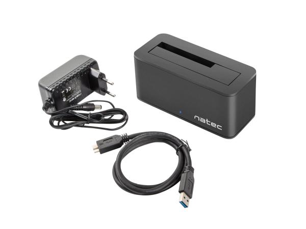 Dokovacia stanica pre HDD 2, 5"/ 3, 5" USB 3.0 Natec Kangaroo, vrátane napájacieho adaptéra5