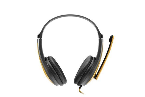 Canyon HSC-1, PC Headset, slúchadla s mikrofónom, 1 x 3.5mm jack komb., ovládanie na kábli, 2 m, čierno-žlté2
