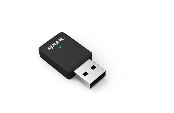 Tenda U9 WiFi AC650 USB adaptér, 633 Mb/ s (433 + 200 Mb/ s), 802.11 ac/ a/ b/ g/ n, OS Win XP/ 7/ 8/ 10/ 115