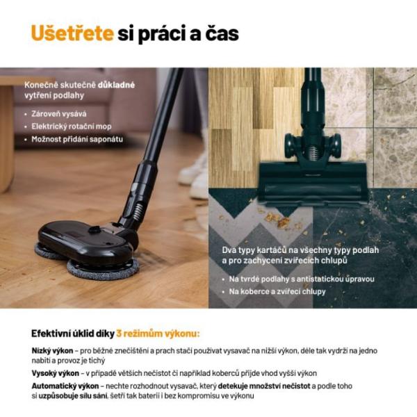 Lauben Stick Vacuum & Mop 3in1 Pet Deluxe 400BC7