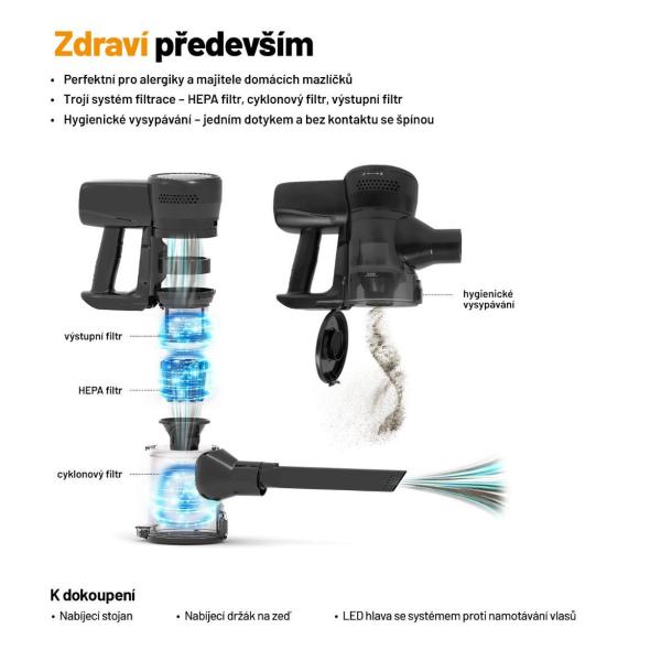 Lauben Stick Vacuum & Mop 3in1 Pet Deluxe 400BC8