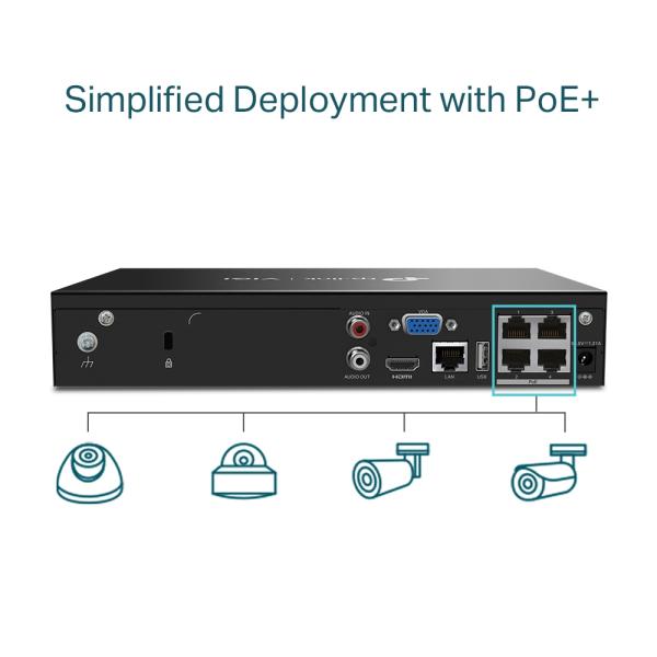 VIGI NVR1004H-4P 4 Channel POE Network Video Recorder2