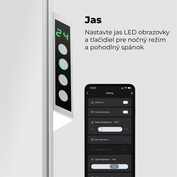 AENO AGH3S Premium Eco Smart Ohrievač, Biely, LED, WI-FI, max 700W, Infra9