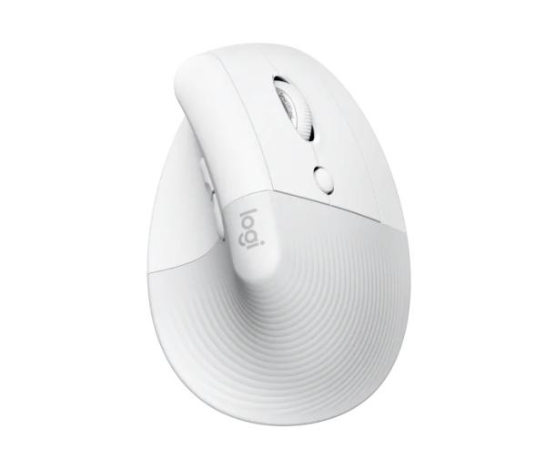 Logitech Lift/ Vertikálna/ Optická/ Pre pravákov/ 4 000 DPI/ USB+BT/ Svetlo šedá