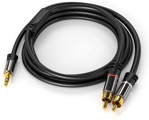 PremiumCord HQ tienený kábel stereo Jack 3.5mm-2xCINCH M/ M 3m1