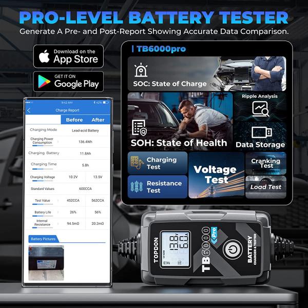 TOPDON Nabíjačka a tester batérie TB6000Pro5