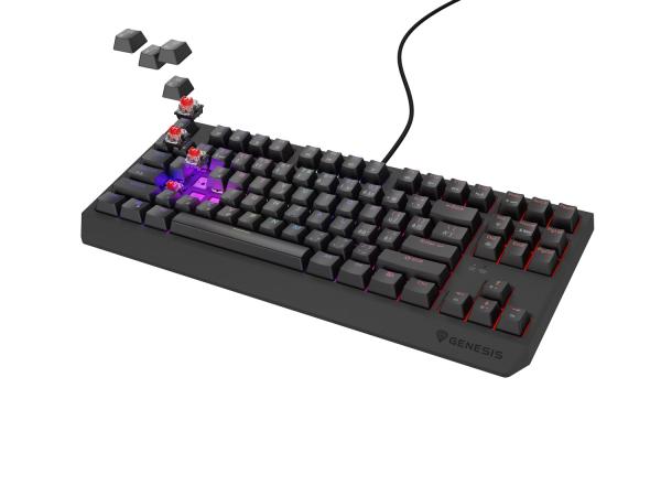 Herná klávesnica Genesis THOR 230/ TKL/ RGB/ Outemu Red/ Drôtové USB-A/ CZ- SK layout/ Čierna11