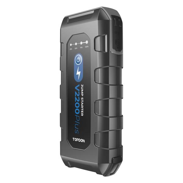 TOPDON V2200Plus/ 16000mAh/ max výstupný prúd 2200A/ 2xUSB-A/ USB-C/ DC Jack/ tester batérie4