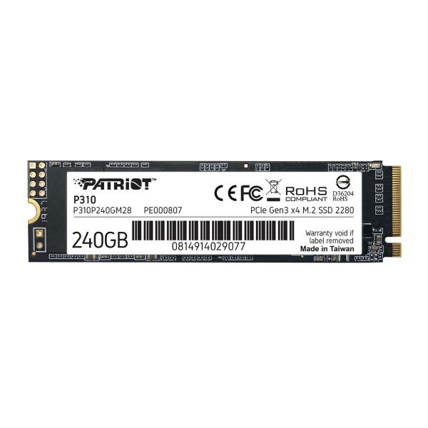 PATRIOT P310/ 240GB/ SSD/ M.2 NVMe/ 5R