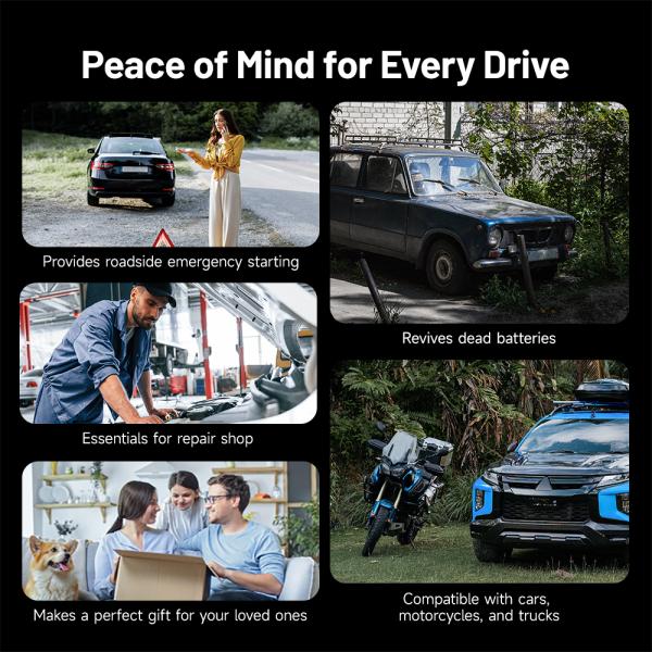 TOPDON Car Jump Starter V3000/ 3000A/ 12V vozidla/ 24000mAh/ 9l benzín/ 7l diesel/ LED svetlo |8