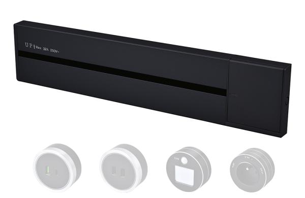 Zásuvková lišta - povrchová Viking LP40B/ 230V, 50Hz/ 40cm dĺžka/ čierna/ až 5modulov/ IP20/ hliník/ povrchová