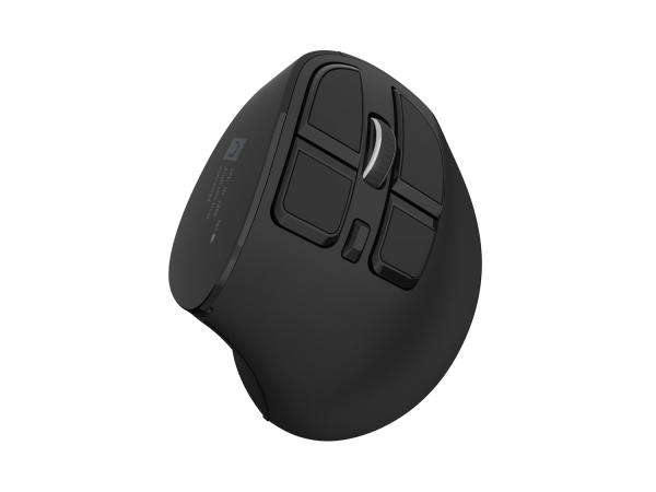 Vertikálna bezdrôtová myš Natec EUPHONIE PRO/ Vertikálna/ Blue Sense/ Pre pravákov/ 2 400 DPI/ USB+BT/ Čier3