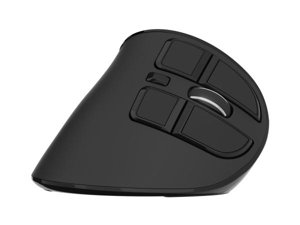 Vertikálna bezdrôtová myš Natec EUPHONIE PRO/ Vertikálna/ Blue Sense/ Pre pravákov/ 2 400 DPI/ USB+BT/ Čier6