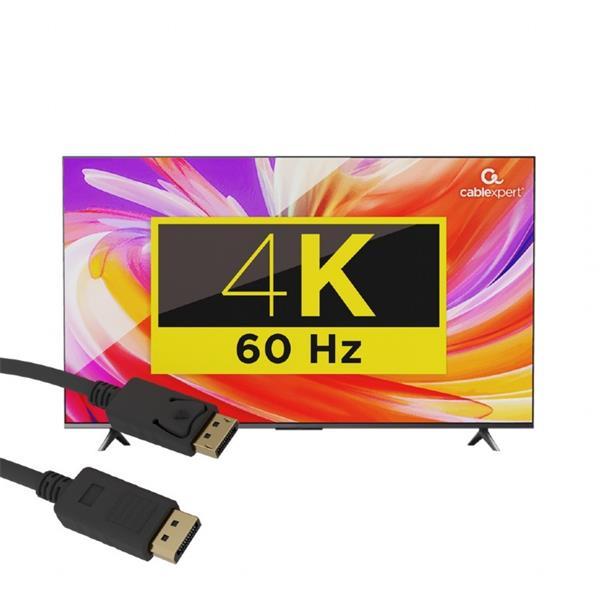 Gembird kábel DisplayPort (M/M), 4K, 10m, čierny