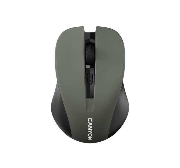 Canyon OnClick W01, Wireless optická myš USB, 800/1000/1200 dpi, šedo-čierna
