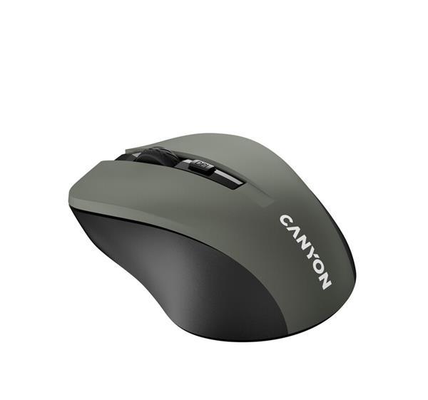 Canyon OnClick W01, Wireless optická myš USB, 800/1000/1200 dpi, šedo-čierna1