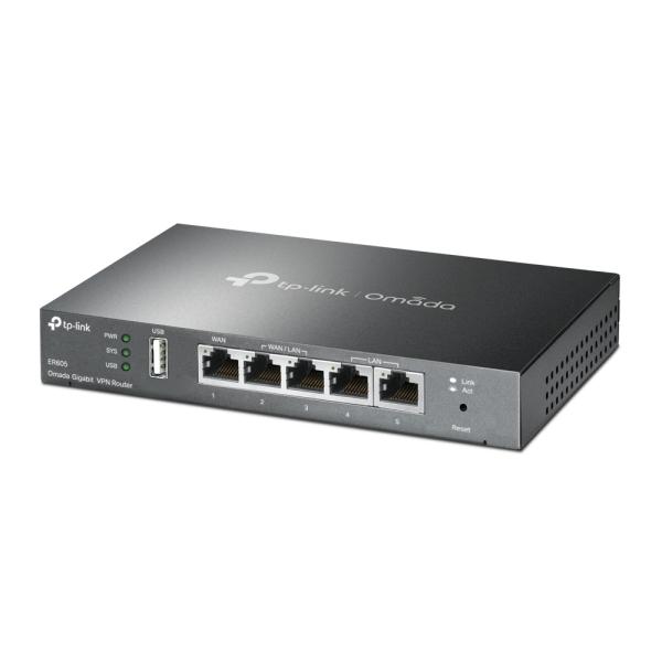 TP-Link ER605 v2 Gb Multi-WAN VPN router, port USB, Omada SDN1