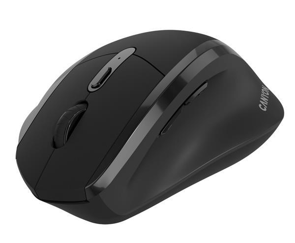 Canyon OnClick 17, ergonomická bezdrôtová optická myš pre pravákov, USB prijímač, 6 tlačidiel, 800/1200/1600 DPI, čierna3