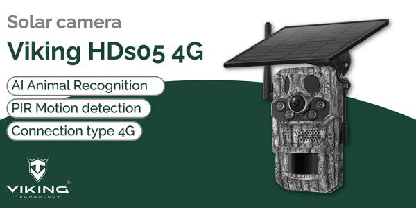 Solárna kamera Viking HDs05 4G/ 2304x1296/ PIR detekcia/ pohybový senzor/ 7800mAh14